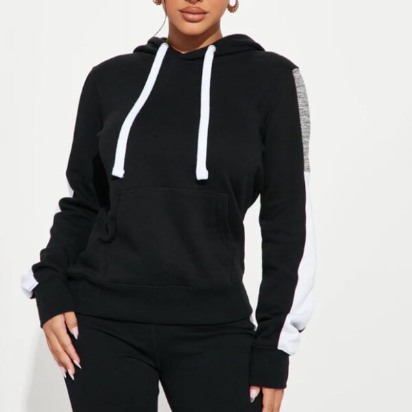Contrast 100% Cotton Hoodie Set