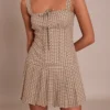 Cream Check Strap Shift Dress Cream Check Strap Shift Dress