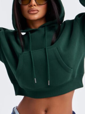 Custom Crop Top  Women Hoodie