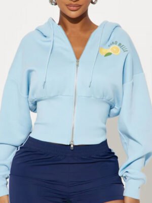 1 Printed Zip up Women Hoodies