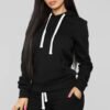 1 Solid Women Hoodie Set