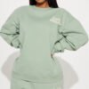 1 Crew Neck Women Sweatshirt Set