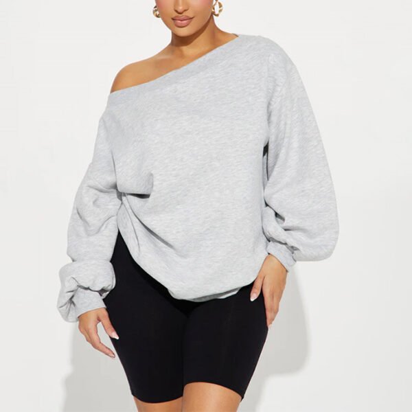 1 Off Shoulder Oversized Women Sweatshirt