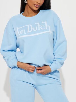 1 Printed Crew Neck Sweatshirt Set