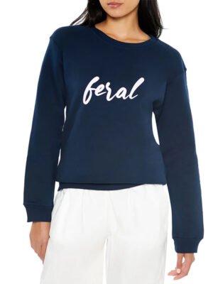 1 Crew Neck Printed Women Sweatshirt