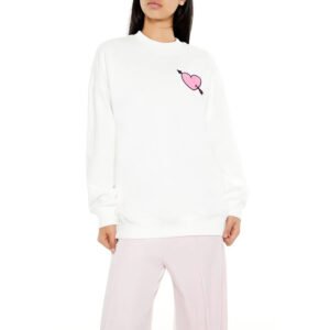 Crew Neck Embroidery Women Sweatshirt