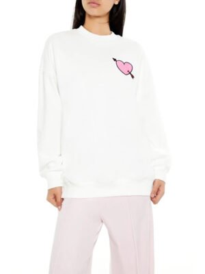 1 Crew Neck Embroidery Women Sweatshirt