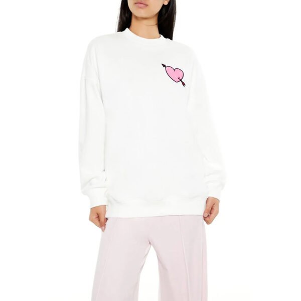 Crew Neck Embroidery Women Sweatshirt