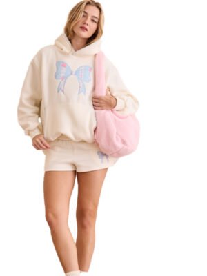 1 Custom Embroidered Women Hoodie Set