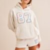 1 Custom 87 Embroidered Women Hoodie Set