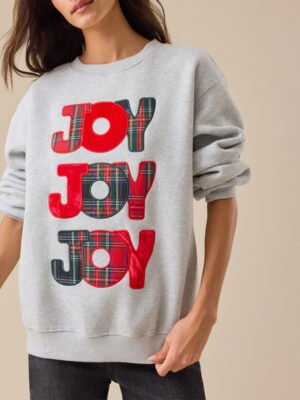 1 Crew Neck Embroidery Women Sweatshirt