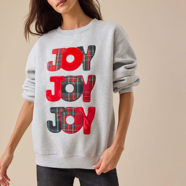 1 Crew Neck Embroidery Women Sweatshirt