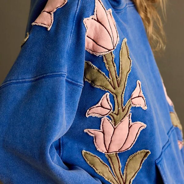 Blue Flowers Broadcast Hoodie Blue Flowers Broadcast Hoodie