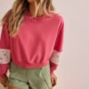 Crew Neck Crop Sweatshirt Women