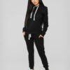 2 Solid Women Hoodie Set