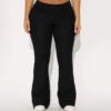 2 Custom Solid Knit Fold Over Cotton Women pants