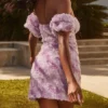 2 Lilac Abstract Textured A Line Shift Dress