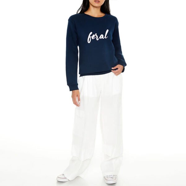 2 Crew Neck Printed Women Sweatshirt