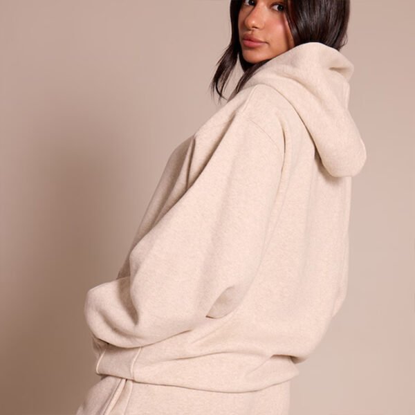 2 Petite Oatmeal Oversized Pull Over Hoodie