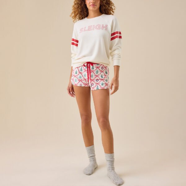 2 Crew Neck Embroidery Women Sweatshirt