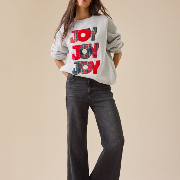 2 Crew Neck Embroidery Women Sweatshirt