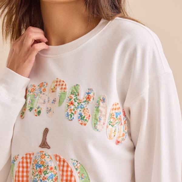 Custom Crew Neck Patchwork Sweatshirt