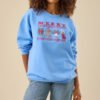 2 Embroidery Crew Neck Women Sweatshirt