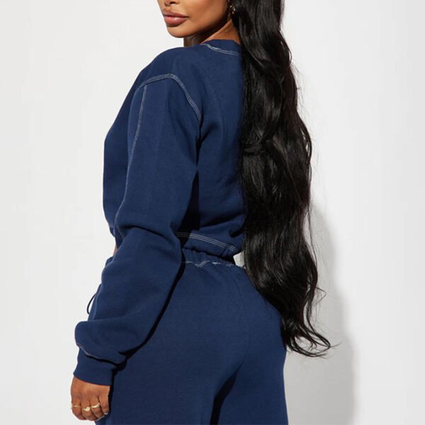 3 Crew Neck Cropped Sweatshirt Set