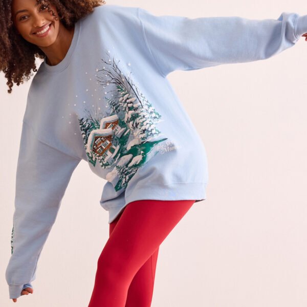 3 Crew Neck Printed Women Sweatshirt