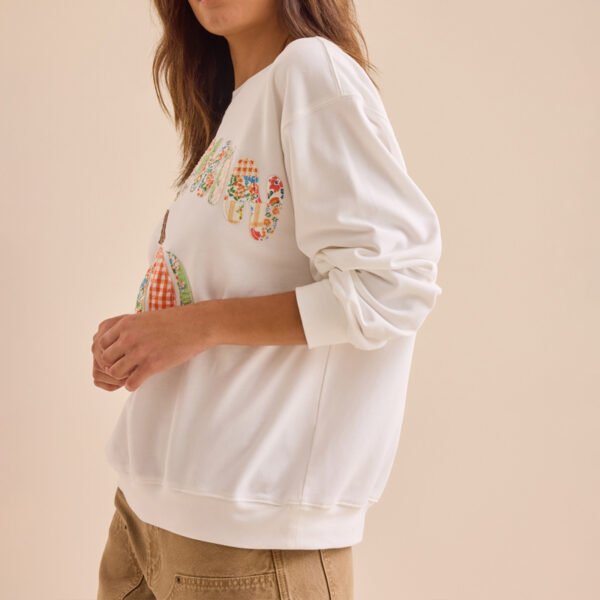 Custom Crew Neck Patchwork Sweatshirt