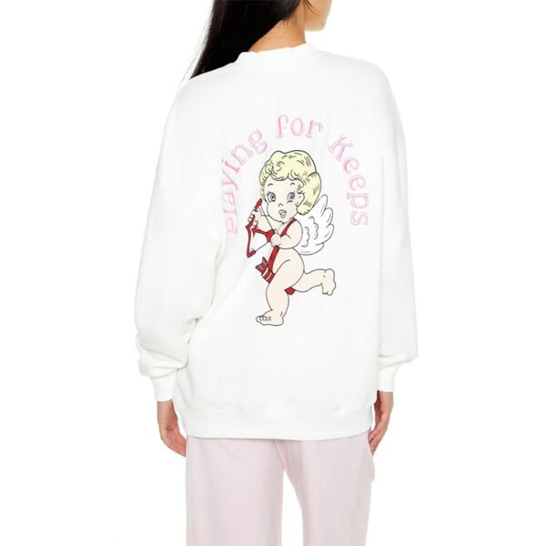 Crew Neck Embroidery Women Sweatshirt