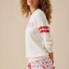 4 Crew Neck Embroidery Women Sweatshirt