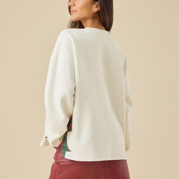 4 Crew Neck Embroidery Women Sweatshirt