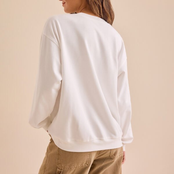 Custom Crew Neck Patchwork Sweatshirt