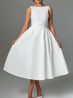 Ivory Midi Dress for Women