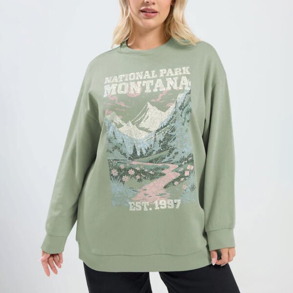 1 Mountain Scene Graphic Sweatshirt