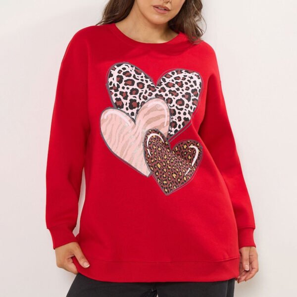 Triple Heart Graphic Sweatshirt