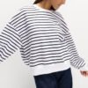 1 Custom Striped Crew Neck Women Sweatshirt