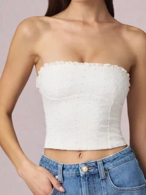 Broderie Anglaise Camisole Top in White Broderie Anglaise Camisole Top in White