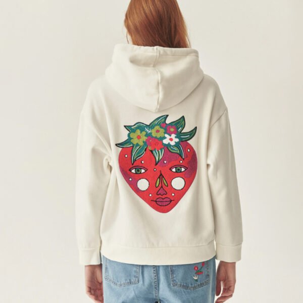 1 Custom Embroidered Strawberry Women Hoodie