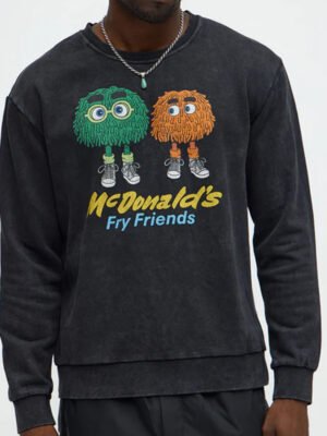 Custom Printed McDonald's Fry Guys Crew Neck Sweatshirt