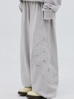 Logo Applique Sweatpants Grey