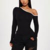 1 High Quality Off Shoulder Long Sleeve Women Top