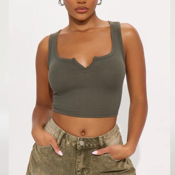1 High Quality Ribbed Women Tank Top