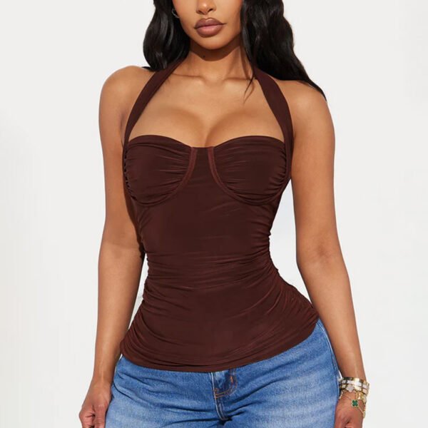 1 High Quality Just A Feeling Ruched Women Halter Top