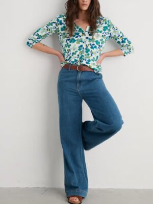 Basics Pure Cotton Jersey Floral Top