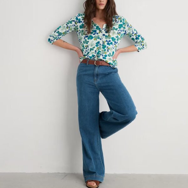 Basics Pure Cotton Jersey Floral Top