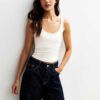 Basics Scoop Neck Cropped Vest Top for Women