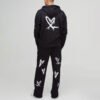 2 Oversized Heart Zip Through Hoodie Set