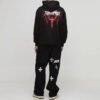 2 Custom Tall Oversized Gothic Man Vintage Wash Print Hoodie